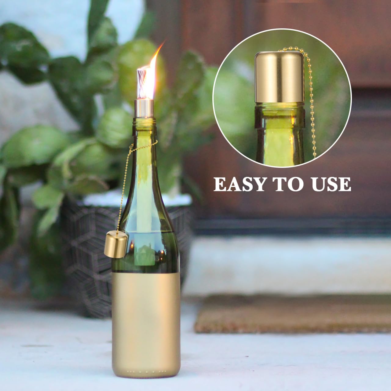 VOSAREA 6pcs Brass Lampshade Candle Care Tool Tiki Torch Caps Fire Extinguisher Cutter Candle Wick Cover Multi-use Snuffer Covers Stickers Chain Heater Rust Lamp Shade Put Out Tool