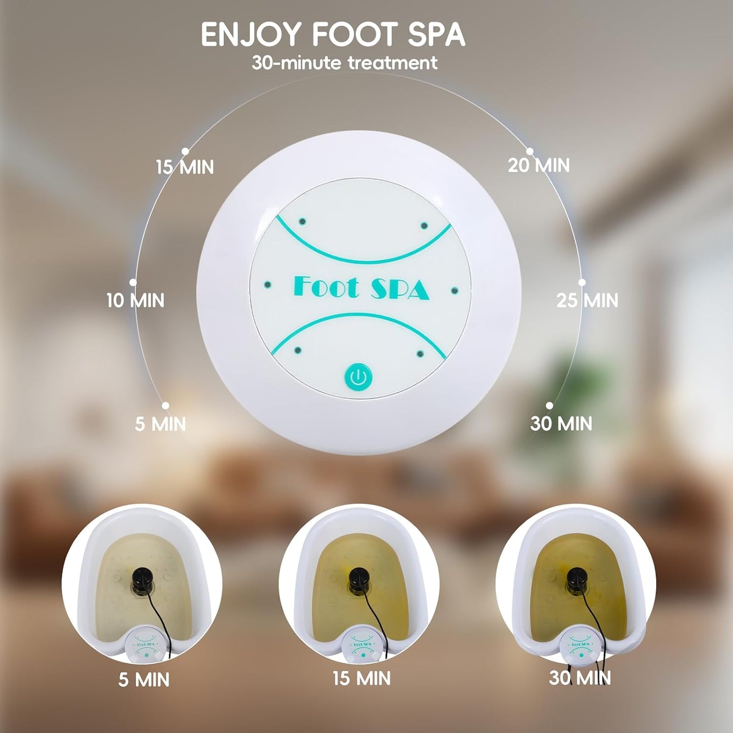 FAHKNS Foot Detox Machine, Professional Detox Foot Spa, Ionic Foot Spa Detox Machine with 2 Arrays, 50 Foot Soaking Bags, 1 Small Spoon, Improve Sleep/Relieve Stress/Detox Cleanse