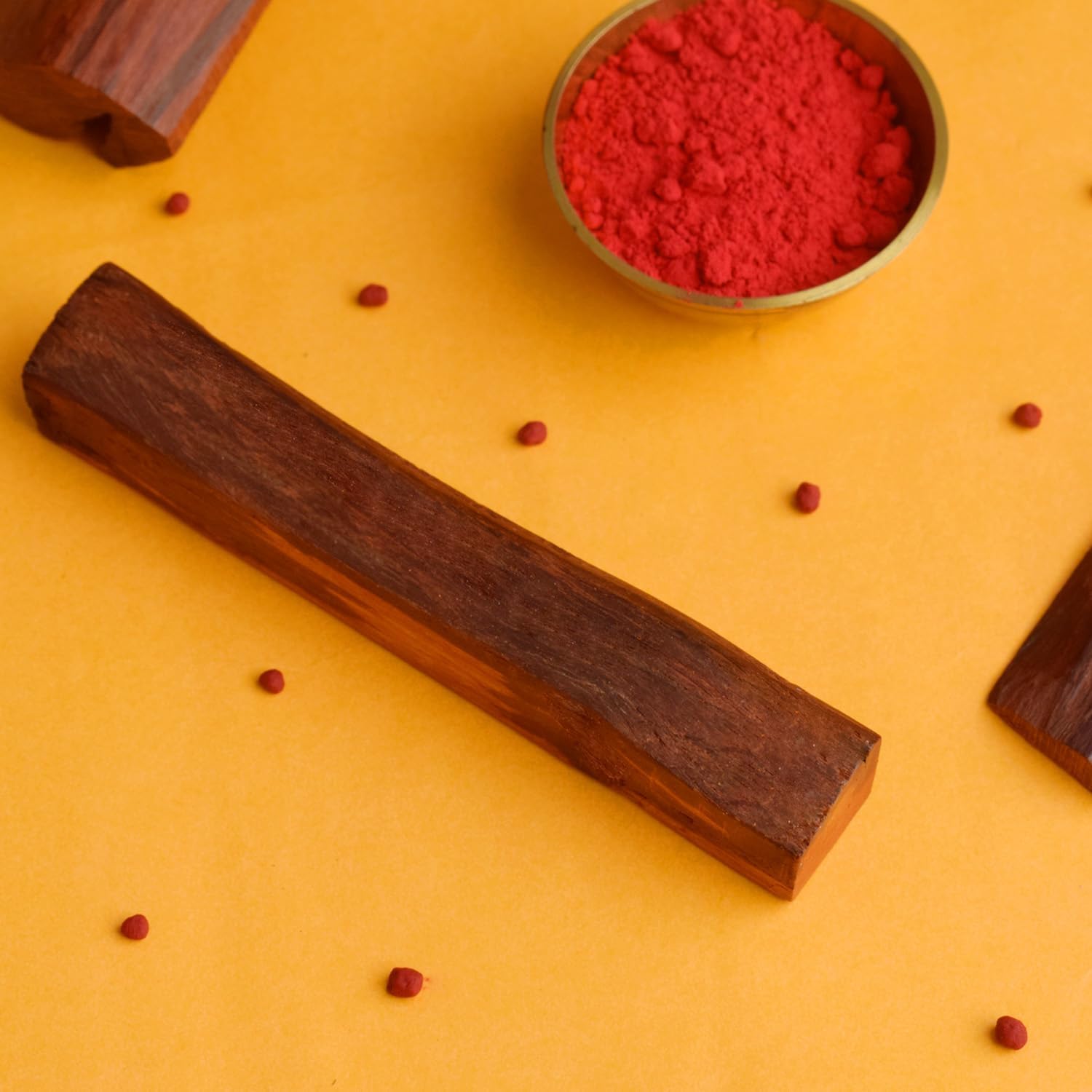 Satvik Pure Red Chandan Sticks for Puja Tilak Tika Natural Sandalwood Chandan Ki Lakdi Aromatic Incense for Pooja Tikka Meditation Yoga Spa| Puja Hawan/Havan Religious Spiritual (Approx 25 Grams)