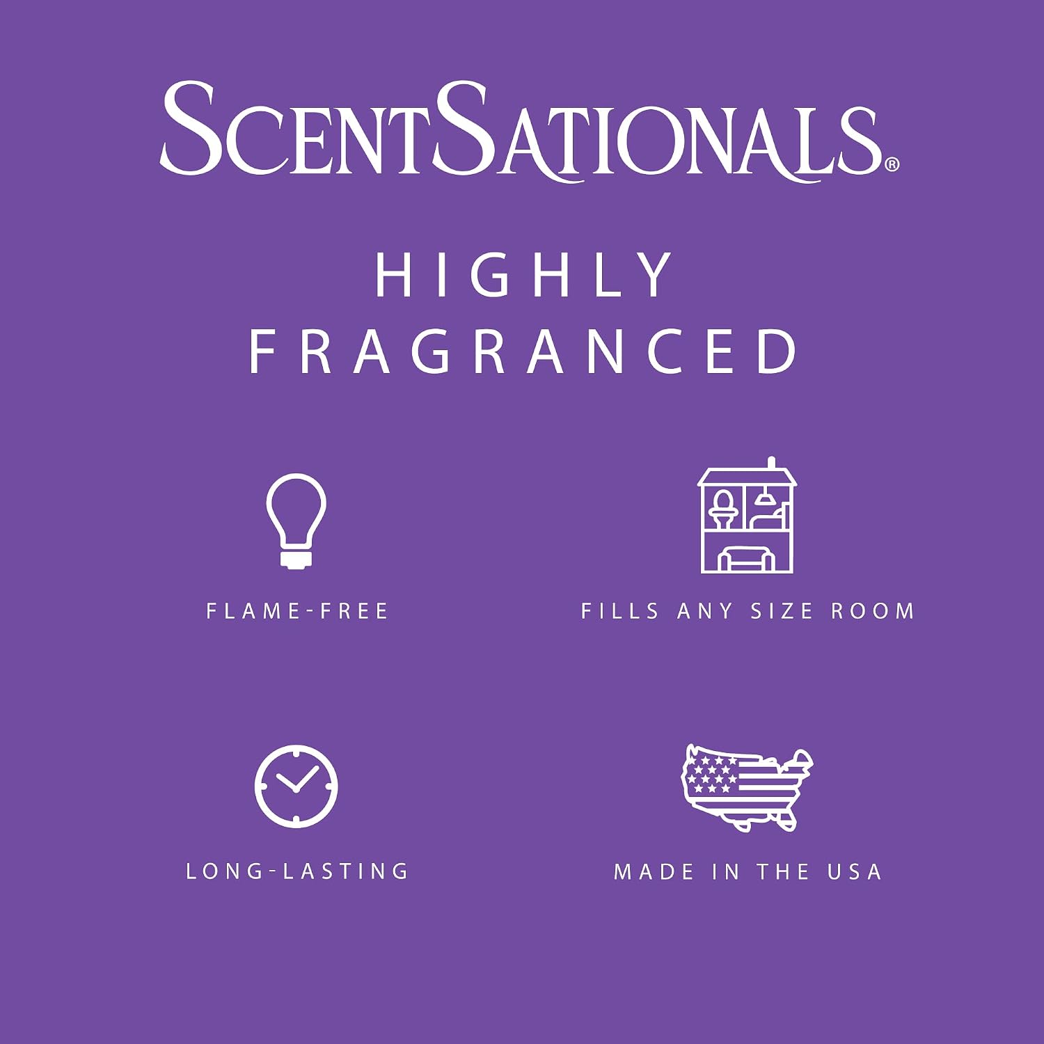 Scentsationals Grape Candy Scented Wax Melts - Grapes, Apple, & Raspberry Scent, 10oz (24 Cubes)