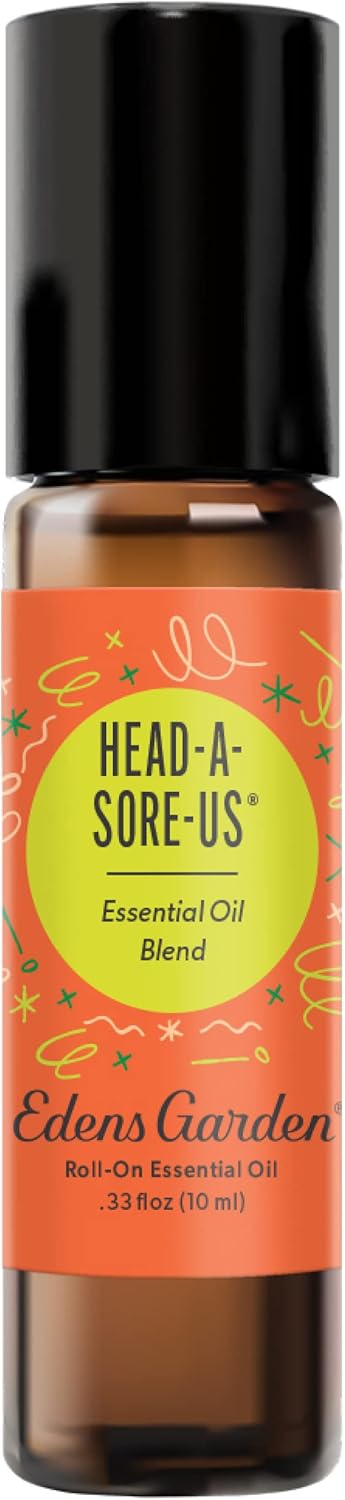 Edens Garden Head-A-Sore-Us Essential Oil Roll-On Blend- 100% Pure Premium Grade, Natural, Therapeutic, Aromatherapy, Kid & Skin Safe,The Best For Travel, Health,Wellness Pre-Diluted 10 ml (.33 fl oz)