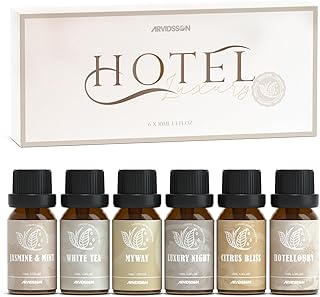 ARVIDSSON Hotel Diffuser Oils Gift Set - Hotel Essential Oils for Diffusers and Crafting - Inspired by the 5 Star Hotels Scent, Premium Fragrance Oil Blend Set, 6 x 10 mL, 0.34 fl oz