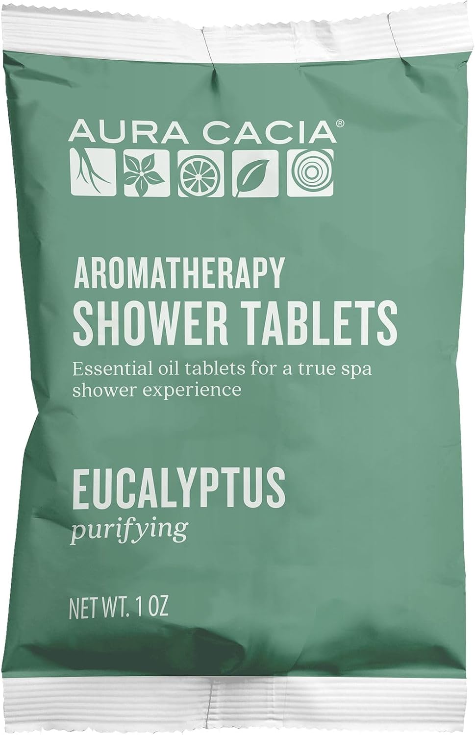 Aura Cacia - Purifying Eucalyptus Shower Tablet |Pure Essential Oils | Contains 3 Individually-Wrapped 1 oz. Tablets