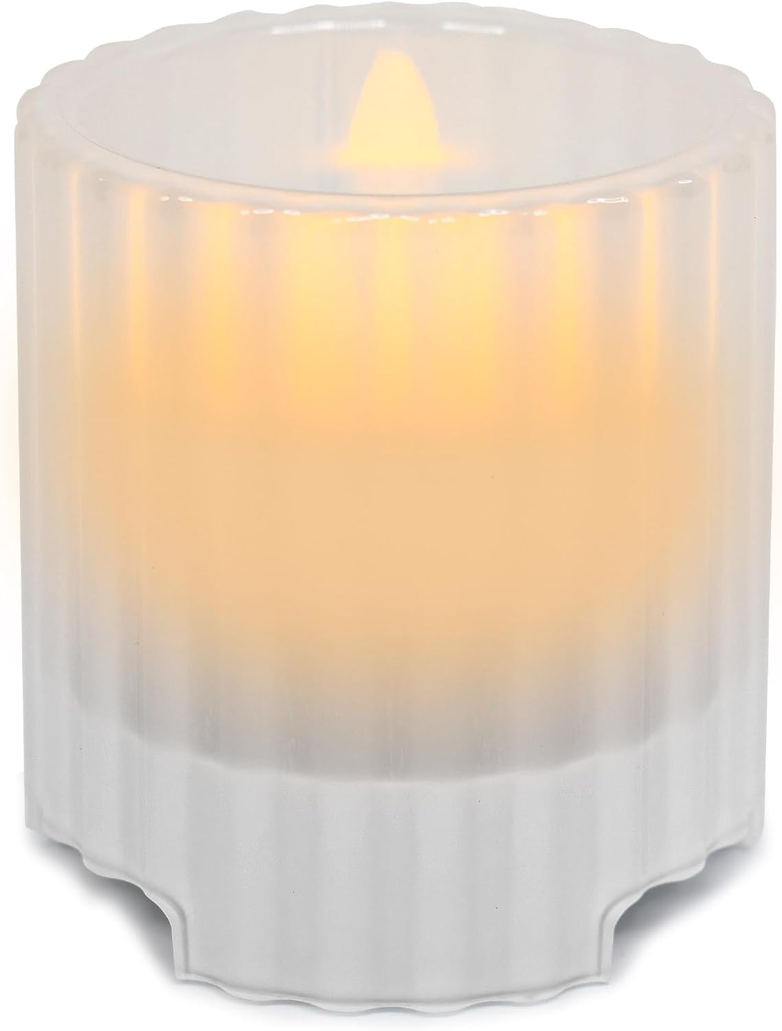 iHome Flameless Candle with Bluetooth Speaker, LED Candle with Rechargeable Battery Ideal for Stylish Home Décor – White (iBT100)