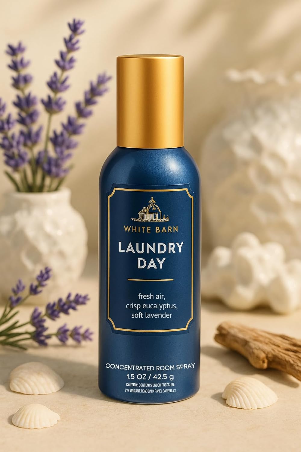 Bath & Body Works Laundry Day Concentrated Room Spray 1.5 oz 42.5 g – Clean Home Fragrance with Crisp Cotton, Fresh Air, and Soft Musk
