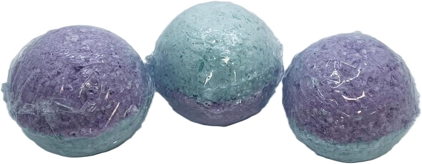 Moisturizing Bath Bombs, Variety of Scents and Sizes, Colorful (Lavender & Chamomile, Small)