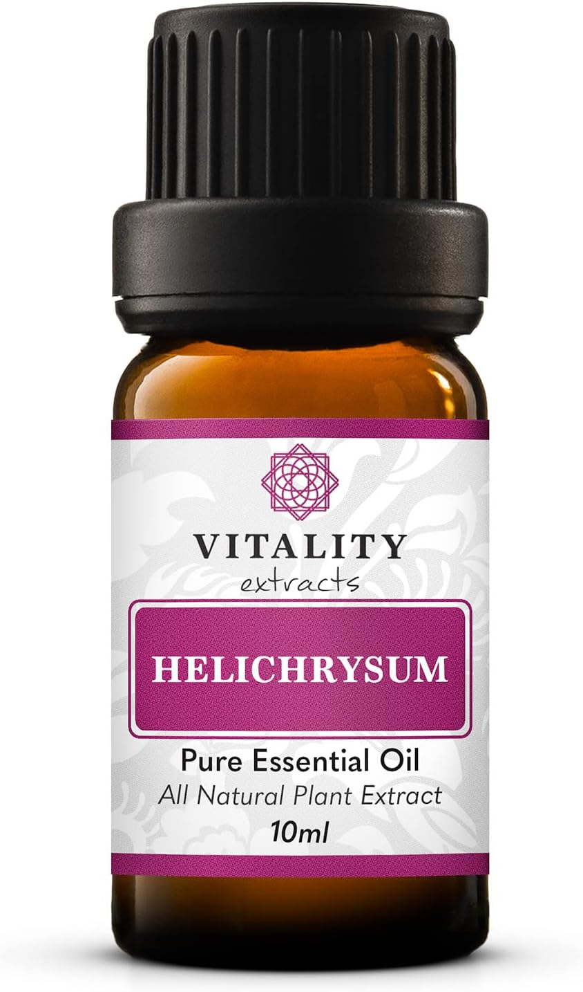 Vitality Extracts Helichrysum Essential Oil - 10ml, Helichrysum Gymnocephalum, Aromatherapy, Skin Care, Happy, Stress Relief, Aches Relief