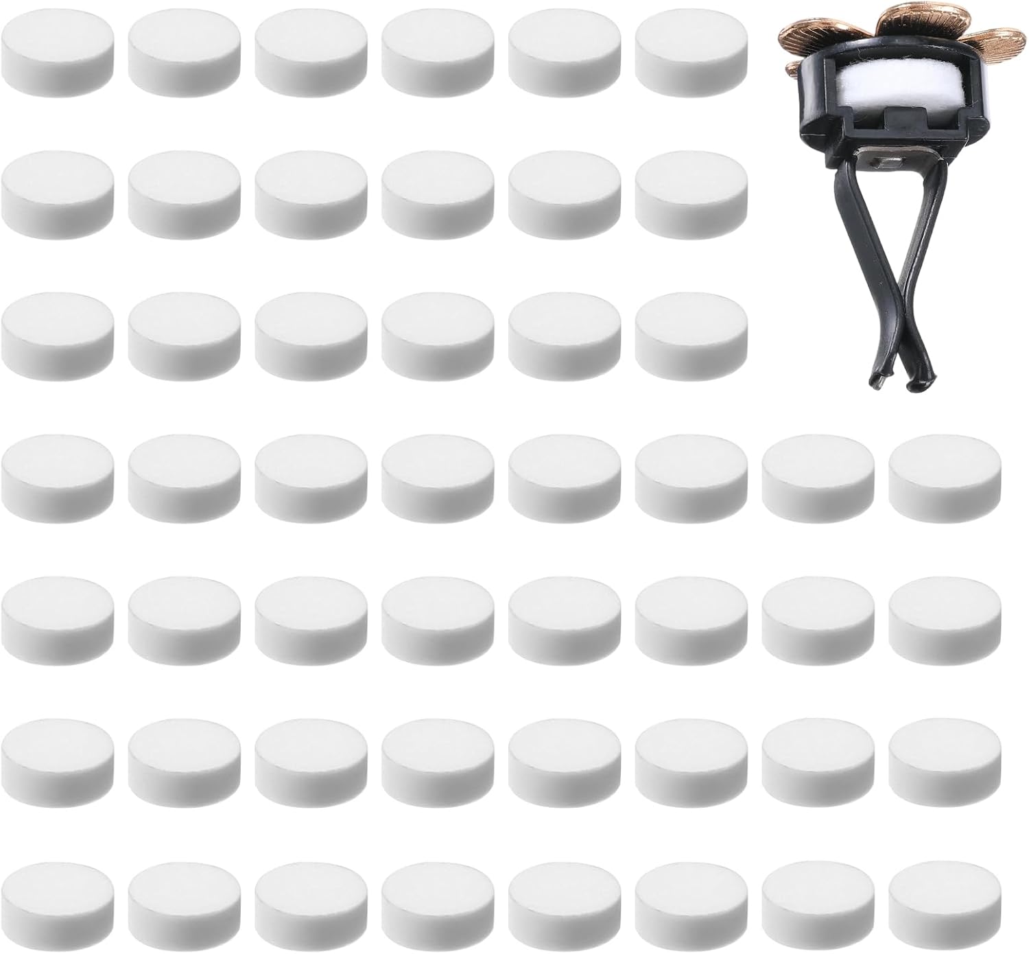 Gjinxi 100 Pcs Car Air Freshener Refill Felt Pads, 16 mm Unscented Essential Oil Perfumes Refill Pads Car Air Vent Clip Replacement Pads for Home, Car Use