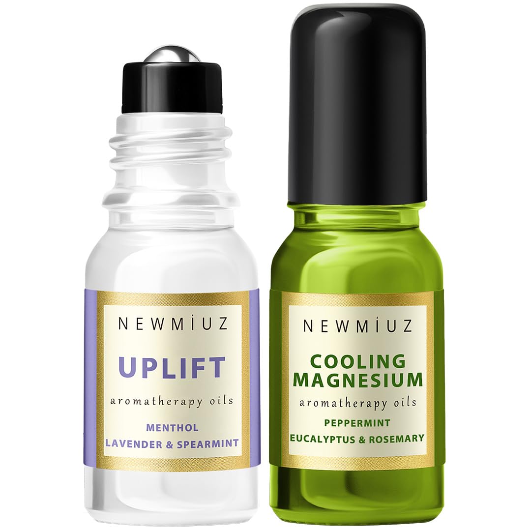 Cooling Menthol Blend Roll On Pack of 2 - Perfect Selfcare Gift for Birthday Christmas or Stocking Stuffers
