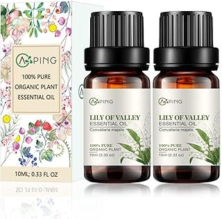 2-Pack Lily of Valley Essential Oil - 100% Pure Organic Natural Plant (Convallaria majalis) Lily of Valley Oil for Diffuser, Aroma, Spa, Massage, Yoga, Perfume, Body - 2x10ML
