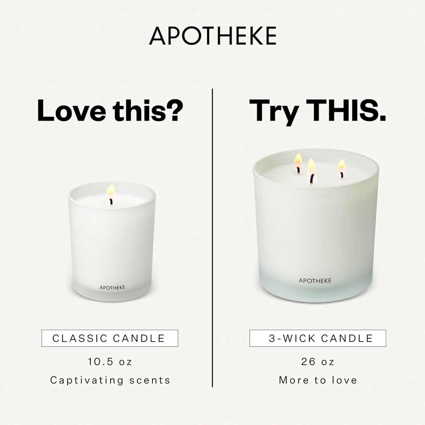 Apotheke Signature Scented Candles for Home, Charcoal - 10.5 oz - Soy Wax, Non Toxic, Large Jar - Luxury Black Candle Gifts for Women & Men - Cedarwood, Sandalwood, Oud, and Amber