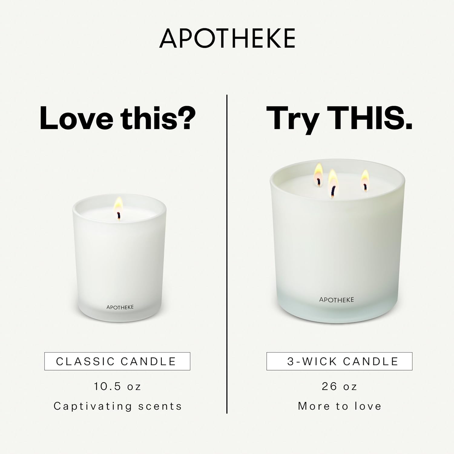 Apotheke Signature Scented Candles for Home, Charcoal - 10.5 oz - Soy Wax, Non Toxic, Large Jar - Luxury Black Candle Gifts for Women & Men - Cedarwood, Sandalwood, Oud, and Amber