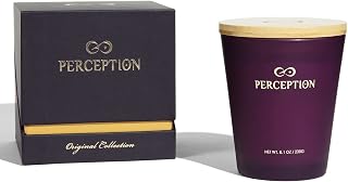 PERCEPTION AROMAS Luxury Scented Candle | Lavender Vanilla | Hand Poured Soy Wax Candle with Gift Box | Elegant Fragrances | 50 Hour Burn Time (8.1 oz)