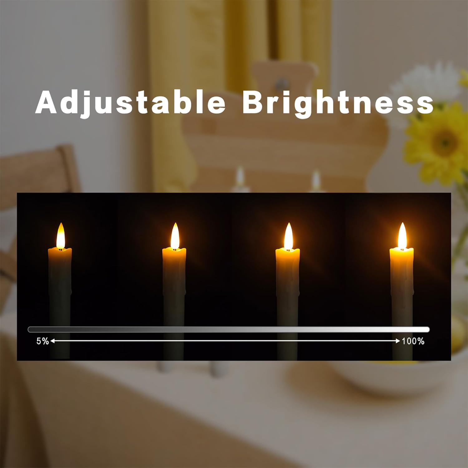 Flameless Taper Candles with Remote, 6.7 Inch Short Taper Candles Battery Operated with Flickering 3D Flame, led candles Safe for Wedding Home Christmas Poultry house lights Decor Ivory Set of 6