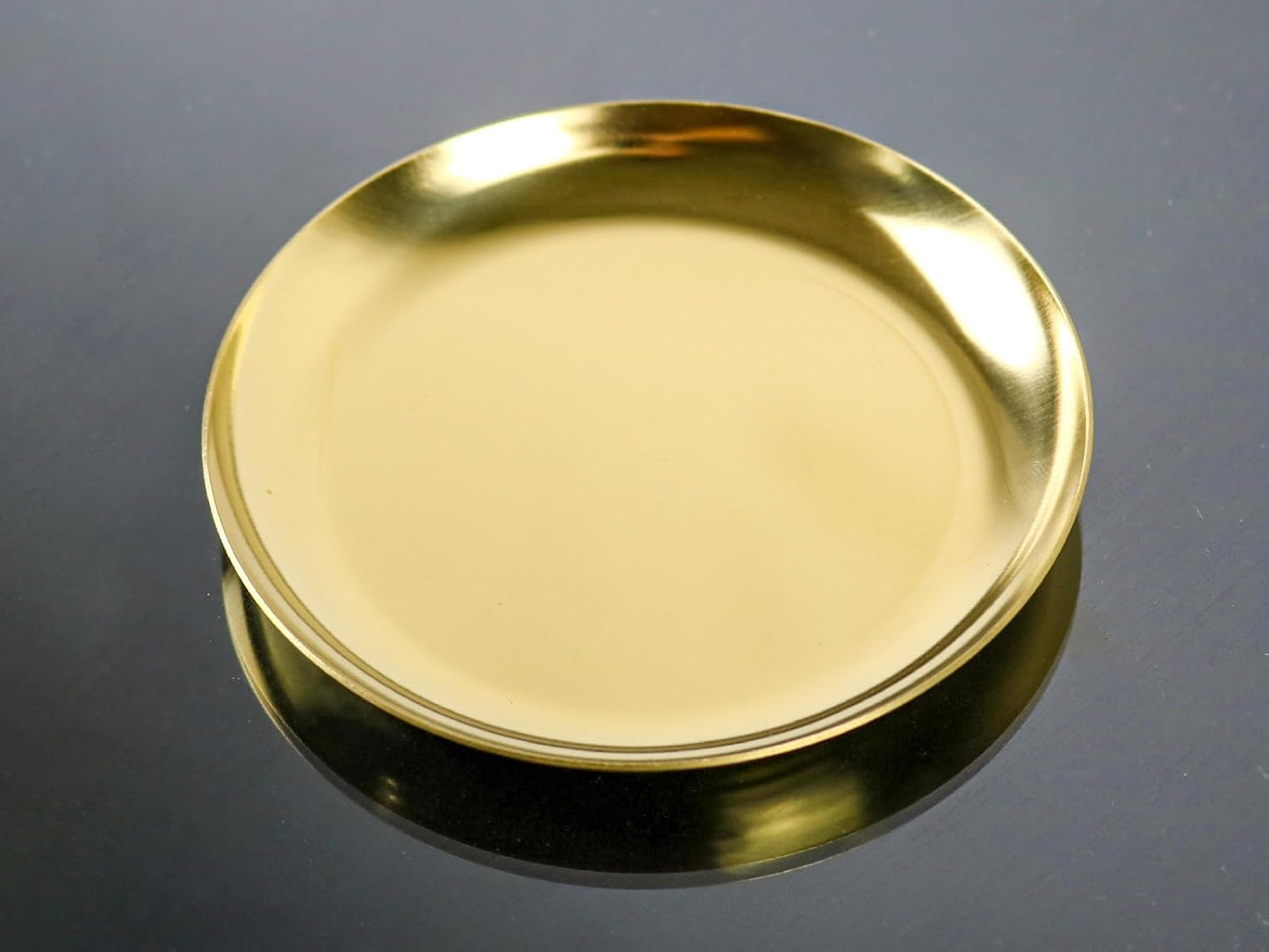 Stainless Steel Candle Holders, 4" Round Plates for Pillar, Scented and Ball Candles, Mini Trays for Jewelry and Versatile Decorative Table Centerpieces, 4 Pack