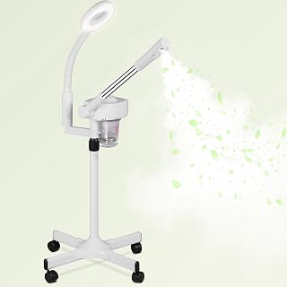 Professional 2 in 1 Facial Steamer for Face Deep Cleaning Ozone Face Steamer with 5X Magnifying Lamp Hot Mist Function for Salon Spa Home Beauty Equipment