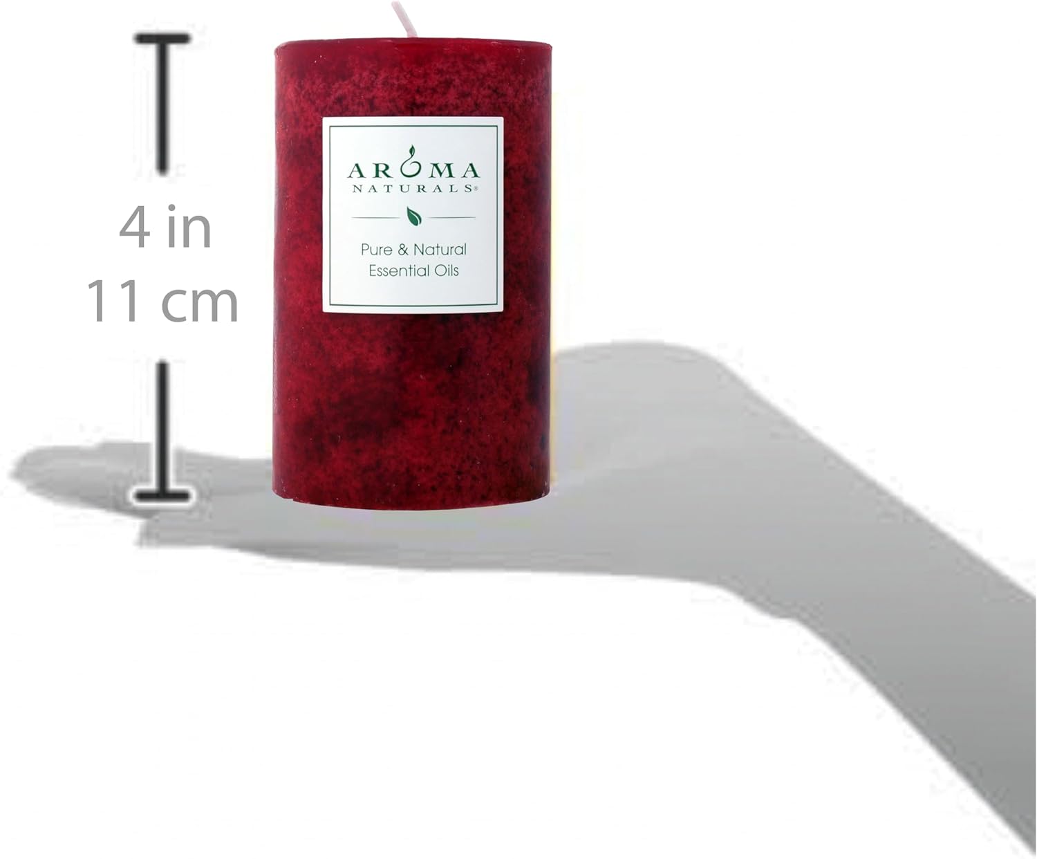 Aroma Naturals Holiday Orange, Clove and Cinnamon Essential Oil Scented Pillar Candle, Warm Spice, 2.5 inch x 4 inch