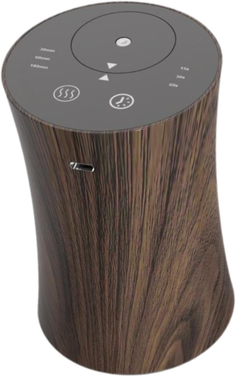Generic Waterless Diffuser for Essential Oil Nebulizer USB Operated Mini Scent Machine for Office Bedroom,Compact,Quiet,Scent Diffuser,Portable Car Diffuser, Dark Wood Grain