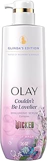 Olay Body Wash for Women, Couldn't Be Lovelier Glinda's Edition, Intensely Hydrating & Renewing, Pro-Hyaluronic Acid Serum with Vitamin B3, For All Skin Types, Raspberry & Bubbles Scent, 20 fl oz