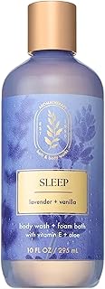 Bath & Body Works Lavender Vanilla Body Wash & Foam Bath, Aromatherapy Cleanser with Vitamin E & Aloe, Non-Drying & Gentle for Daily Use, 10 fl oz - 1 Pack