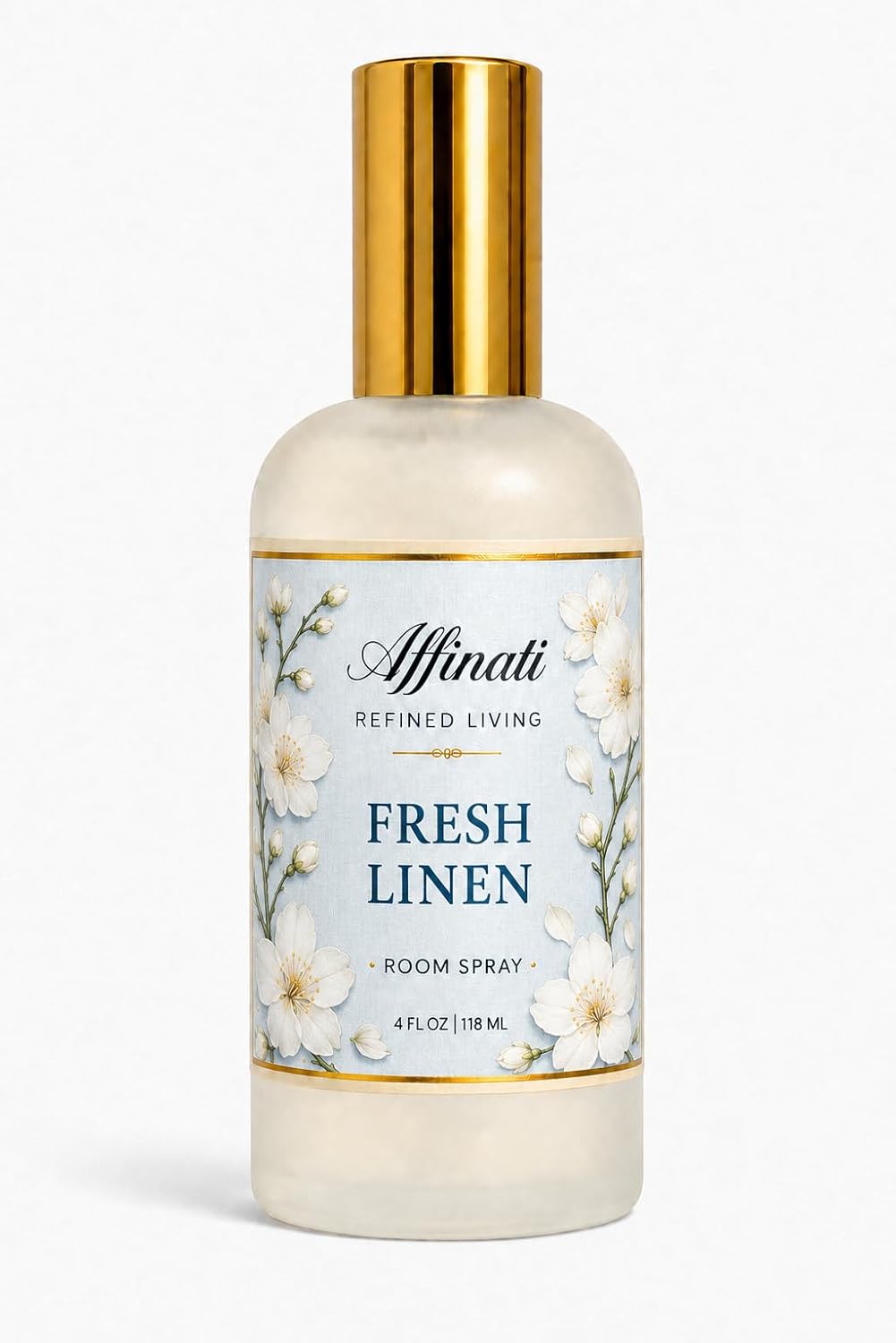 Fresh Linen Affinati Room Spray 4oz - Luxury Concentrated Odor Eliminator, Premium Fine Mist Air Freshener for Home, Long-Lasting Crisp Clean Scent, Fabric, Bedding & Pillow Spray