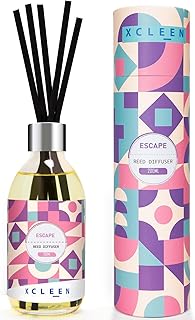 Xcleen Escape Reed Diffuser Set, 6.7 Oz Scent Diffuser with Sticks, Home Fragrance Reed Diffuser for Bathroom Office Decor, Air Freshener