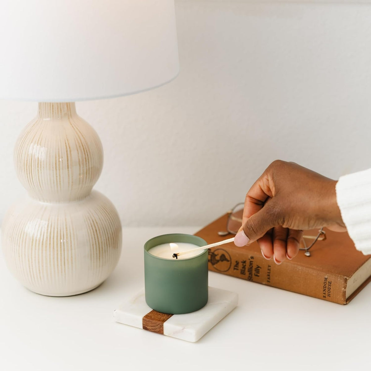 Calyan Wax Co. Dignity Series Evergreen &amp; Eucalyptus Bourbon Scented Candle