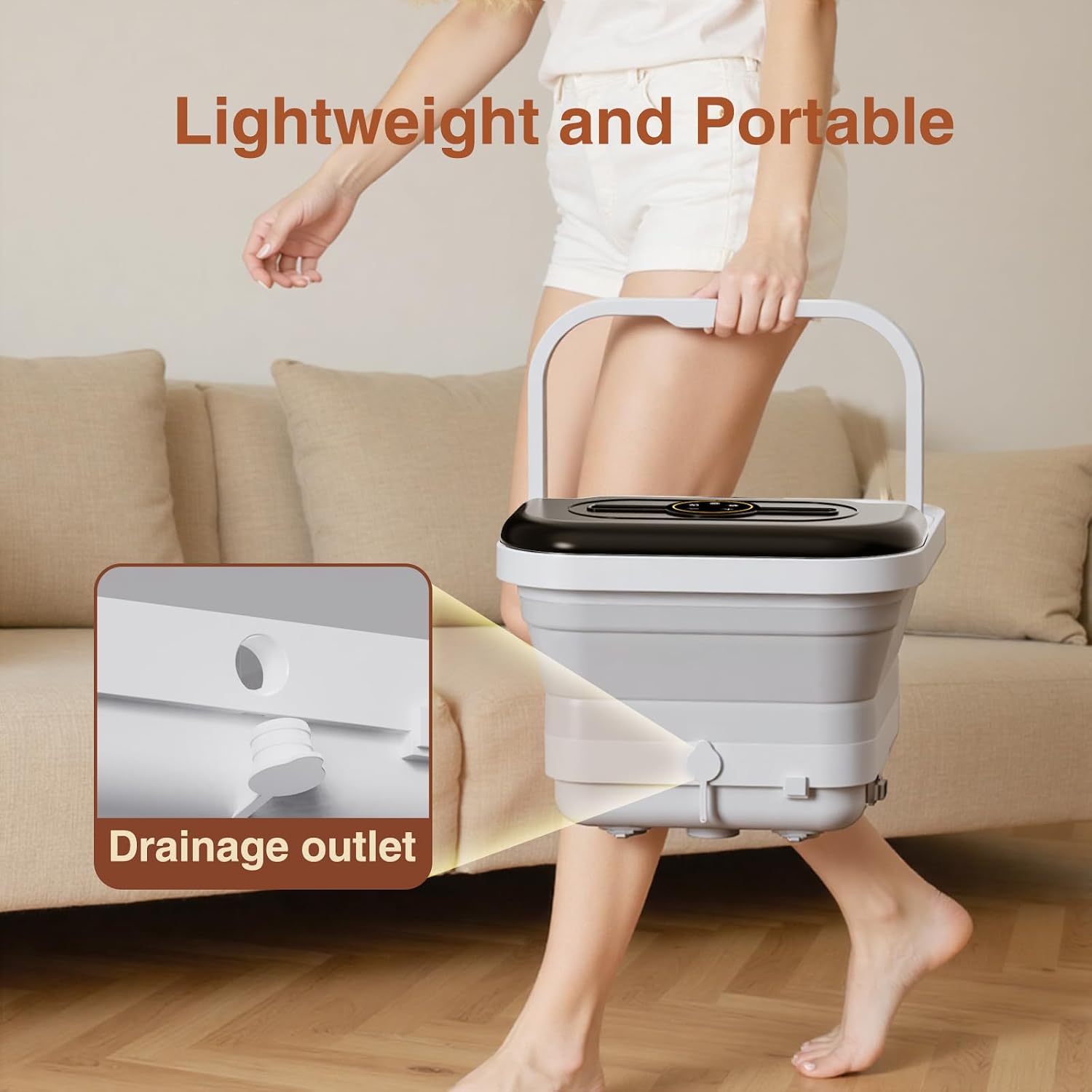 Pedicure Foot Spa with Heat, Bubble Jet, Temperature Control & Timer, collapsible foot spa Massager with Remote Control and 8 Shiatsu Massage Rollers,Pedicure Tools for Feet,Foot Bath Soak Tub