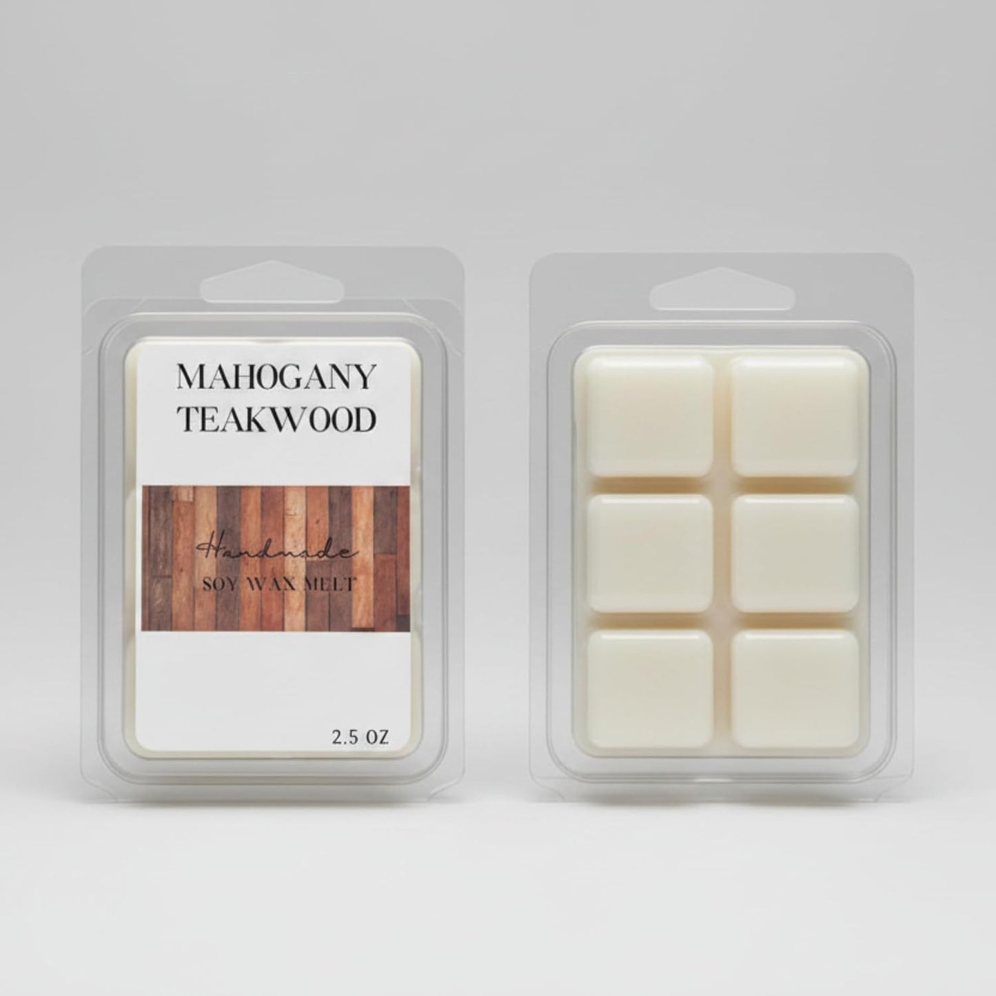 Mahogany - Teak - Woodsy Soy Wax Melt/Scented Melt- Maximum Scented Wax Cubes/Melts- 1 Pack -2.5 Ounces- 6 Cubes