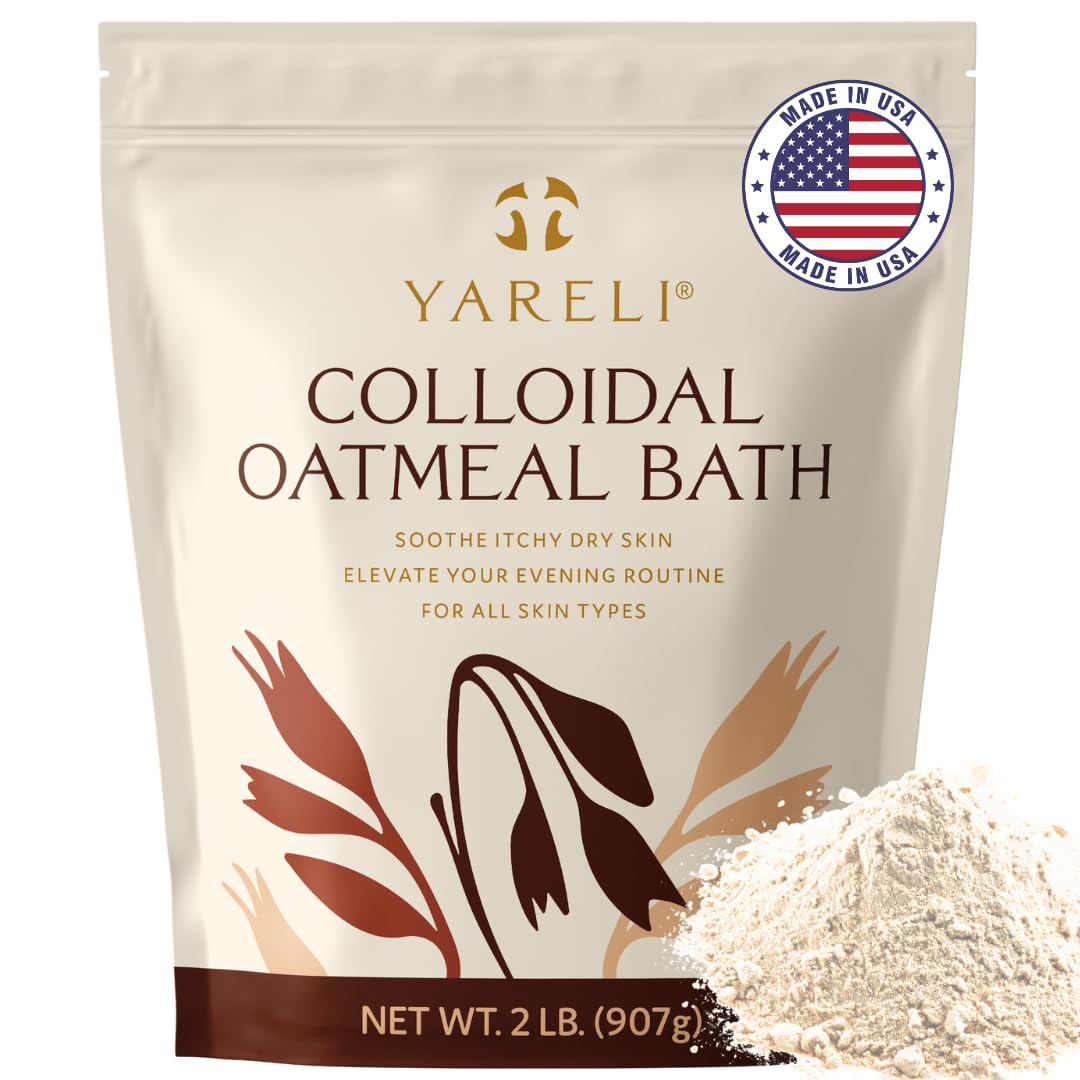 Yareli Colloidal Oatmeal, 2lb (32oz), Bath Powder for Dry Skin for All Ages