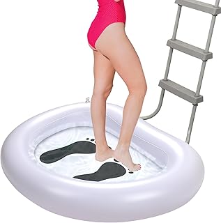 Inflatable Pool Foot Bath Basin, Folding Pool Foot Wash Basin Tub-Portable for Outdoor Backyard and Swimming Pools