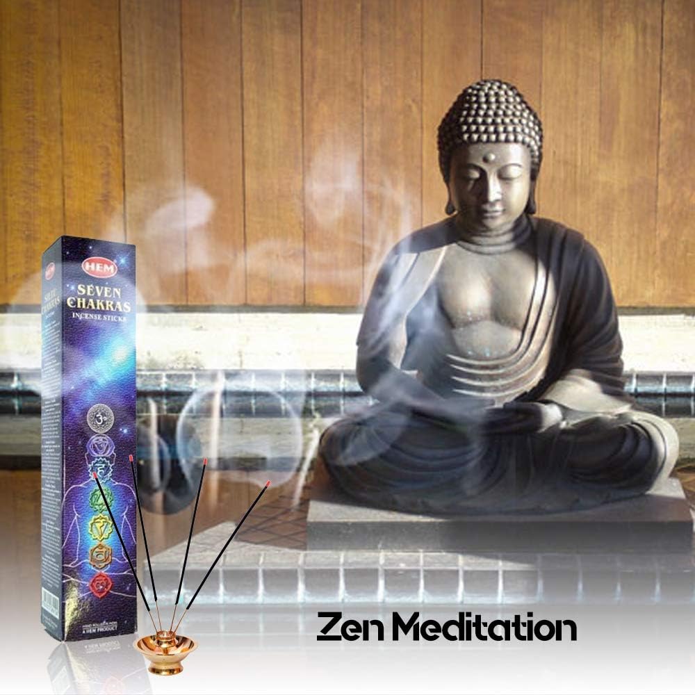 Hem Seven Chakras Incense Sticks – 35 Sticks Variety Set (7 Fragrance Packs) – Aromatic Incense for Meditation, Yoga & Home Fragrance.