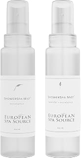 European Spa Source ShowerSpa Mist Spray Bundle (Classic Eucalyptus & Eucalyptus + Lavendar) for Aromatherapy, At Home Spa Experience, Sinus Congestion Relief, and Tension Relief, 4 fl oz. (each)