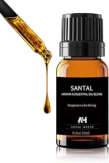 Santal Diffuser Oil 10ml – Luxury Hotel Scent for Home – Sandalwood, Leather & Cedar – Essential Oil Blend Inspired by Santal Perfume – Aroma Oil for Diffuser & HVAC