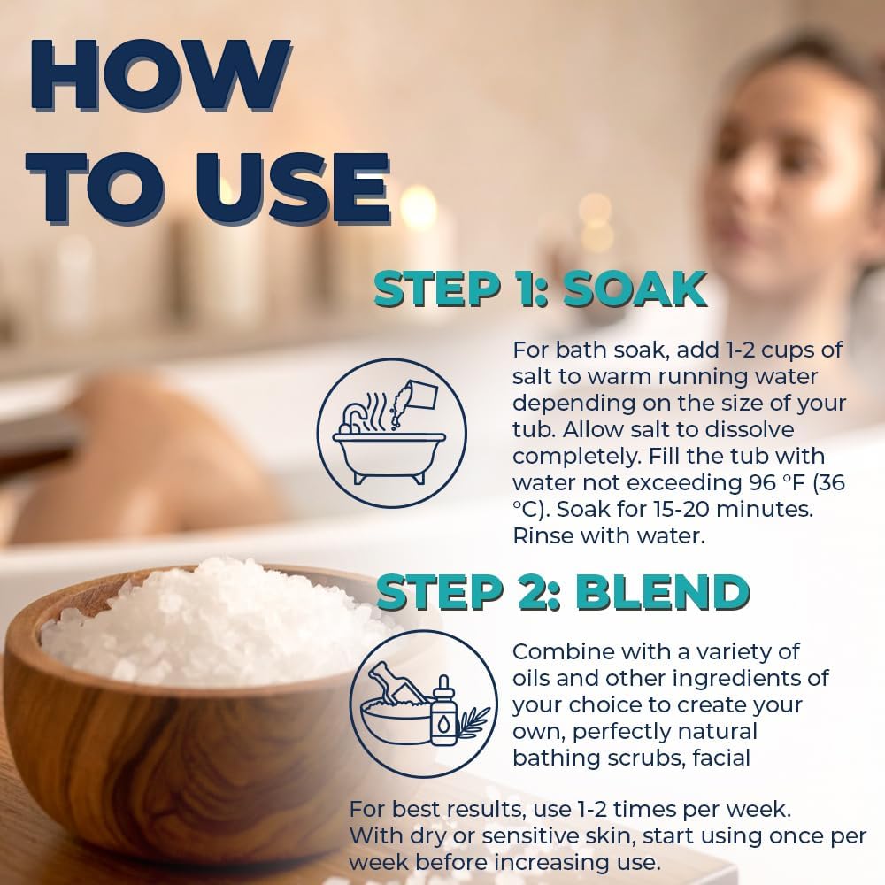 Natural Elephant Dead Sea Bath Salt Bathing and Foot Soak for Relaxing and Nourishing- 100% Pure with Essential Oil - Medium Coarse Grain (18 oz Jar, Lavender)