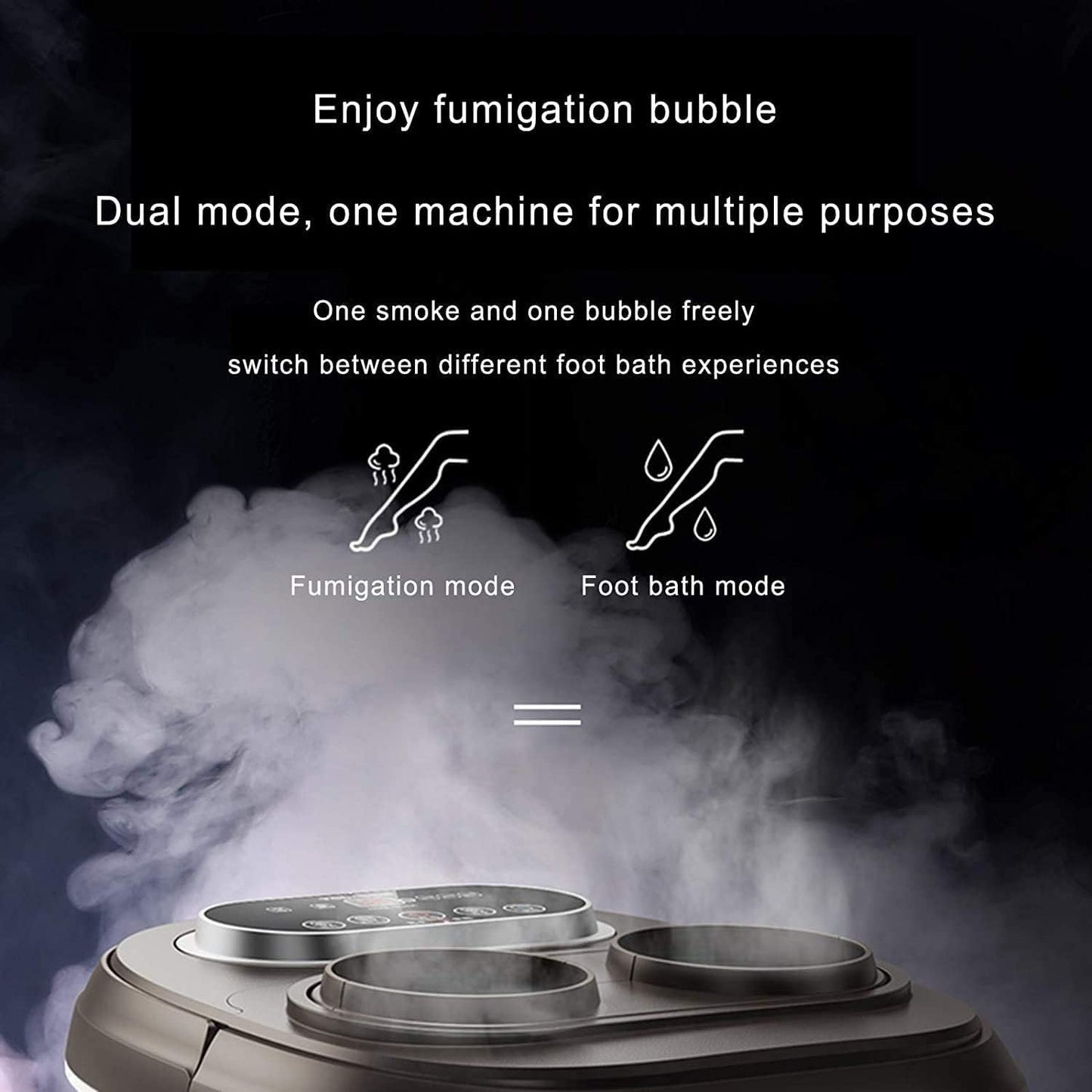 Foot Spa Bath Massager with Heat Bubbles Upgraded 6 Automatic Massage Rollers Pedicure Attachments Time Temprature Control Soothe Your Tired Feet