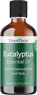 Viva Doria Eucalyptus Essential Oil, Food Grade, 118 ml (4 Fl Oz) | 100% Pure & Natural Eucalyptus Globulus | Aromatherapy Oil for Diffuser, Steam, and Massage