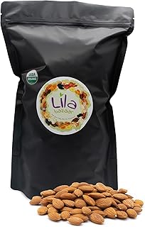 LILA BAZAAR Organic Sweet Apricot Kernels, 1 LB – Raw, Unsalted, Non-GMO Apricot Seeds, No Added Preservatives, Mild Sweet Flavor, Resealable Bag