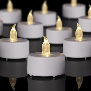 PUNPUBA LED Tea Lights Candles- 100Pack Flameless Candles Realistic and Bright Flickering Long Lasting 200Hours for Holiday Celebration,Party, Home Decoration WarmWhite,Battery Operated