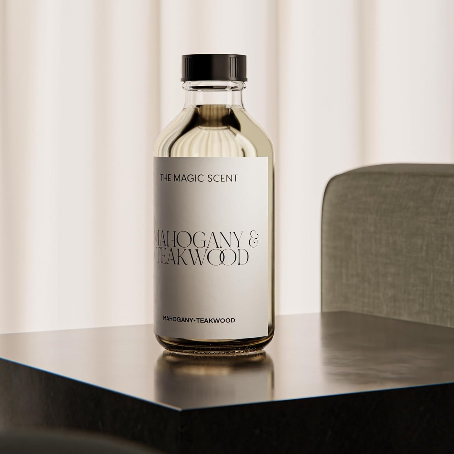 The Magic Scent Mahogany & Teakwood Diffuser Oil - Hotel & Home Luxury Scents Inspired by Abercrombie & Fitch - Diffuser Oil Scents for Home Designed for Use in All Diffusers - 4 fl oz, 120 mL