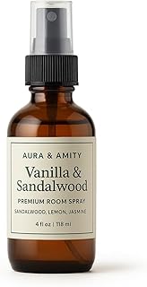 Premium Room & Linen Spray – Handmade Luxury Fabric & Home Fragrance Mist, Long-Lasting & Eco-Friendly (Vanilla & Sandalwood)