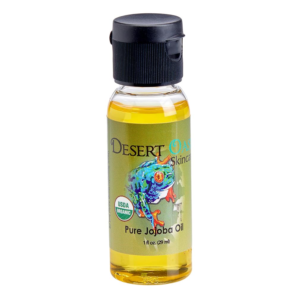 | USDA Certified Organic Jojoba Oil – 100% Pure, Cold Pressed Natural Moisturizer for Face, Hair, Skin, Tattoos & Piercings – Travel Size (1 fl oz / 29 ml)