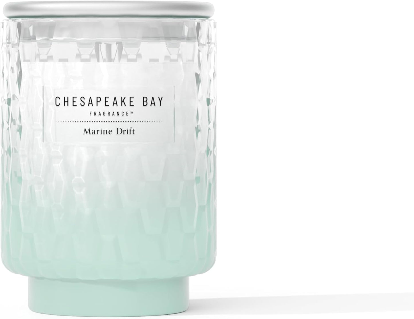 Chesapeake Bay, 8oz Marine Drift Scented Candle, Mood Evoking Fragrance, Textured Sea Glass-Inspired Jar, Premium Soy Blend Wax with Essential Oils, Coastal Fragrance for Home Décor or Gifting
