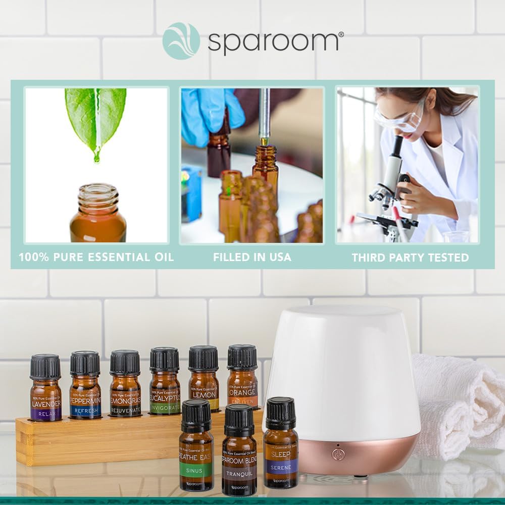 SpaRoom Aromatherapy 100% Pure Undiluted Essential Oil, Tranquil Blend, 10 mL