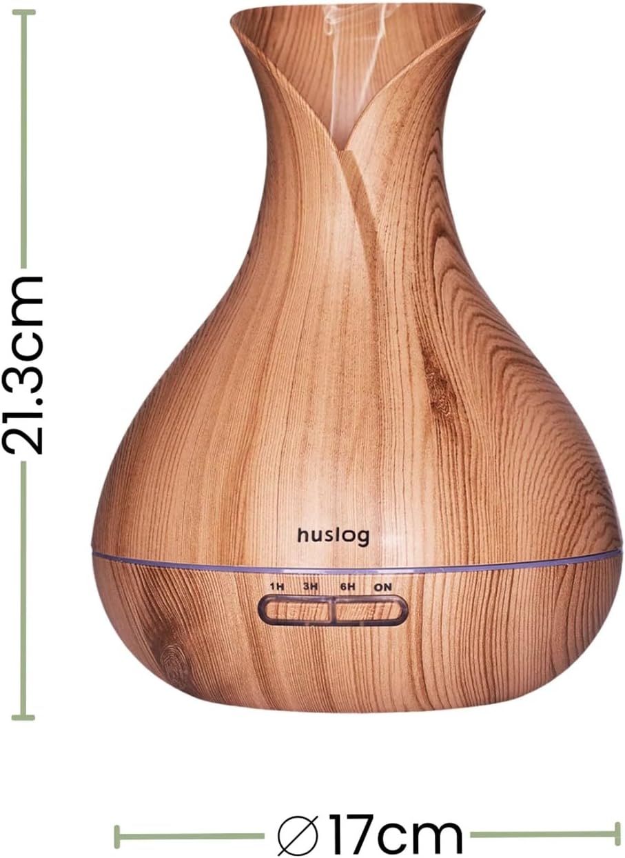 Ultrasonic Aromatherapy RGB Air Hydridiser Ultrasonic Sensor Diffuser, Wood Grain