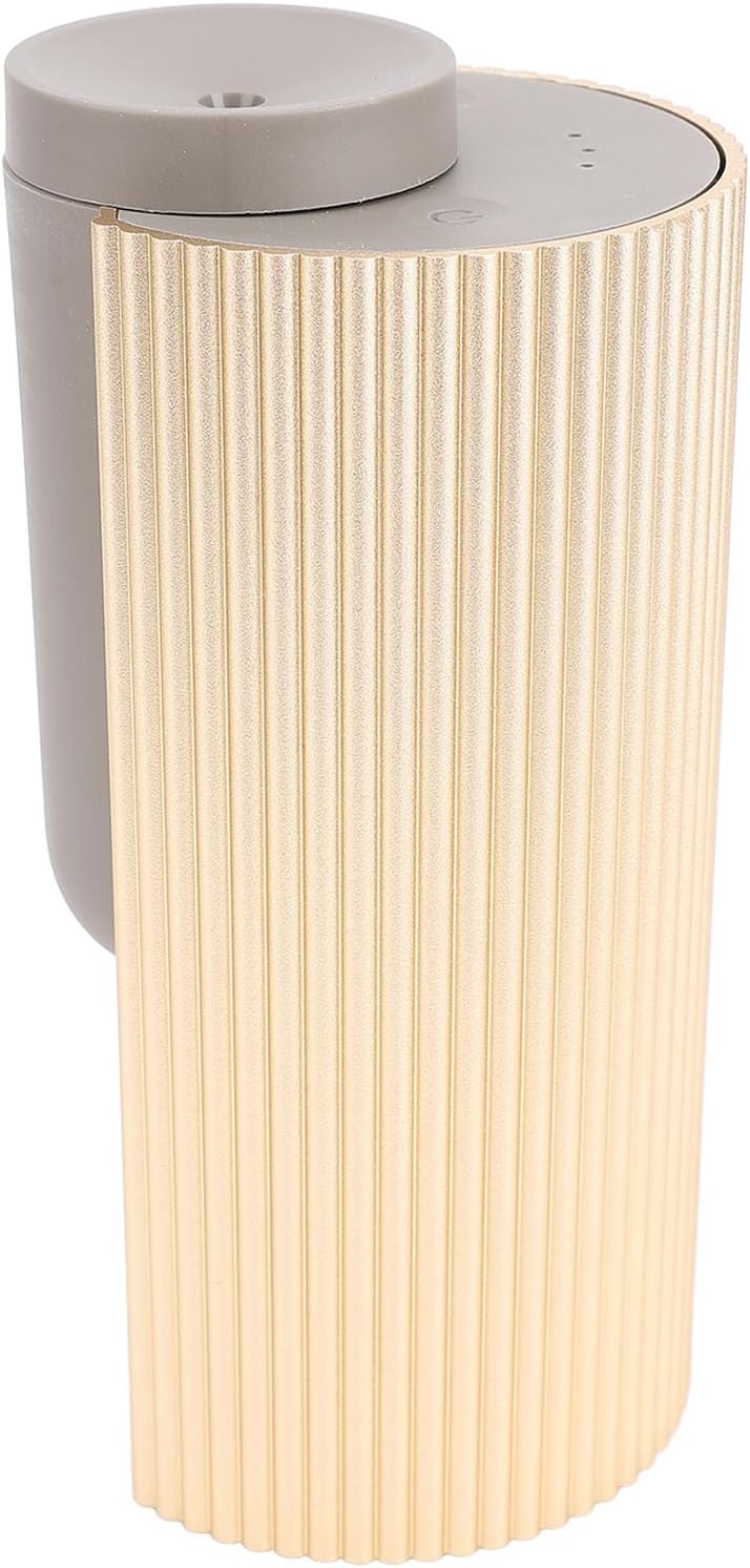 Waterless Essential Oil Diffuser Stylish Aluminum Alloy Dual Fluid Cold Mist Aromatherapy Machine for Bedroom Office, Compact Car Fragrance Diffuser (Gold)