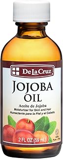 De La Cruz 100% Pure Cold-Pressed Golden Jojoba Oil - Organic Jojoba Oil for Hair and Skin - 2 FL OZ - 59 mL