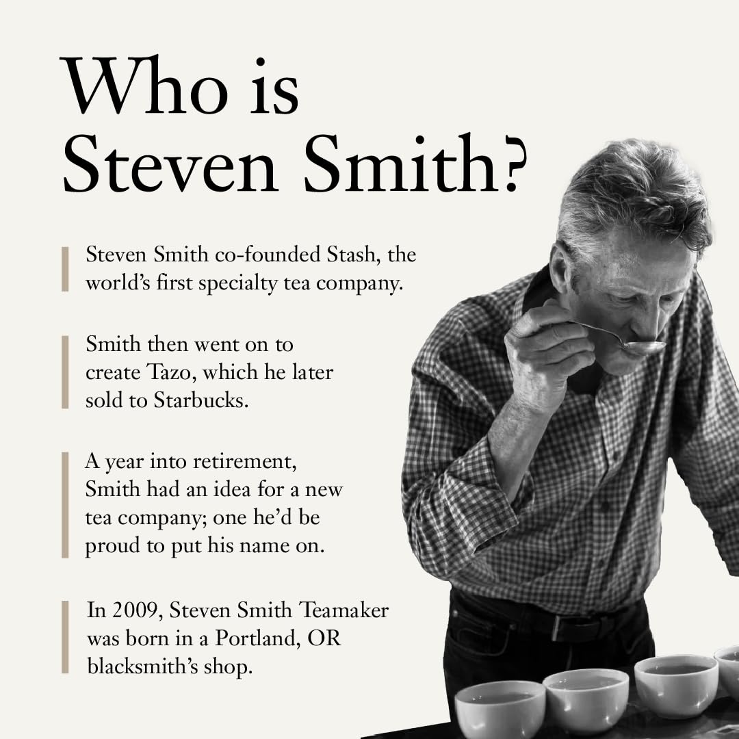 Steven Smith Teamaker Black Lavender No. 14, Lady Grey, Caffeinated, Sugar-Free, Sustainably Grown Full Leaf Black Tea Bags, 15 Sachets, 1.32oz each