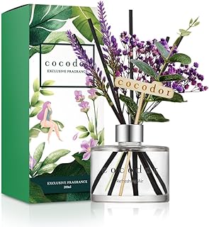 COCODOR Lavender Reed Diffuser/Refreshing Air/6.7oz/1Pack / Home Fragrance Scent Essential Oil Stick Diffuser for Bedroom Bathroom Home Decor for Women