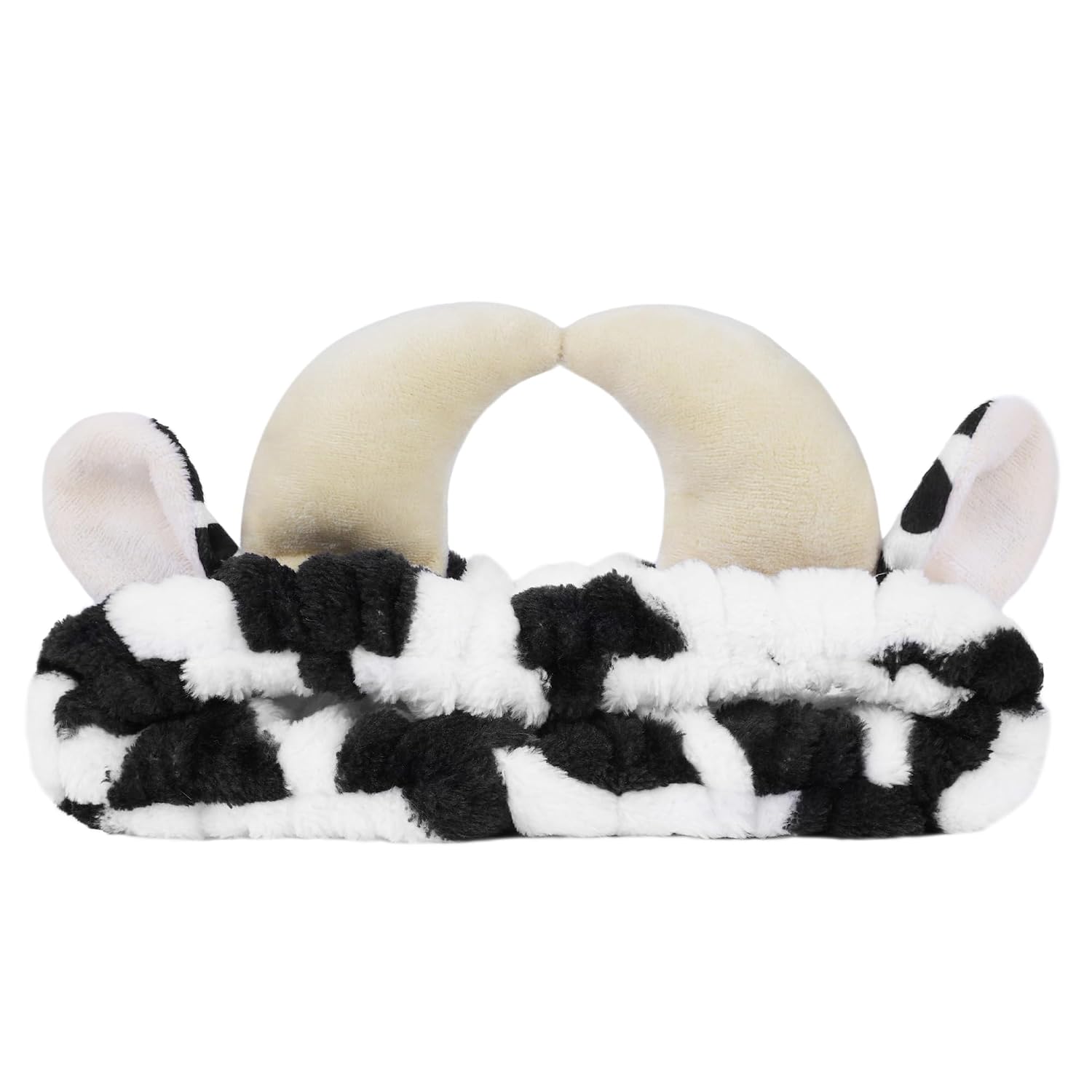 Facial Spa Headband Cosmetic Makeup Skincare Headband for Washing Face Makeup (Cow)